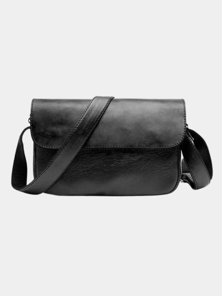 Milan Essential Leather Shoulder Bag - Cross & Crown