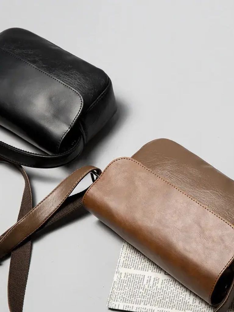 Milan Essential Leather Shoulder Bag - Cross & Crown