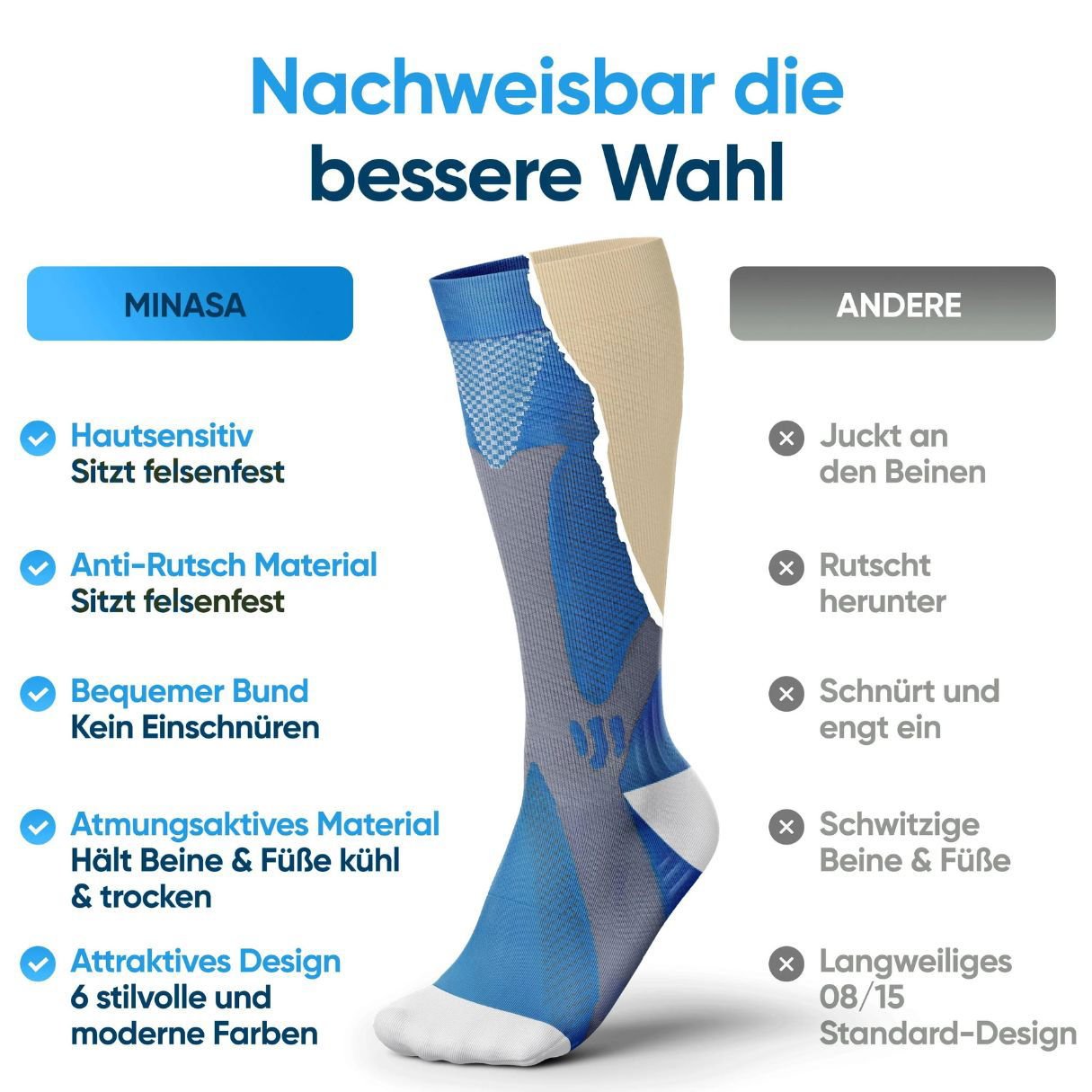 THARAH - Kompressionsstrümpfe für schmerzfreie Beine und Füsse