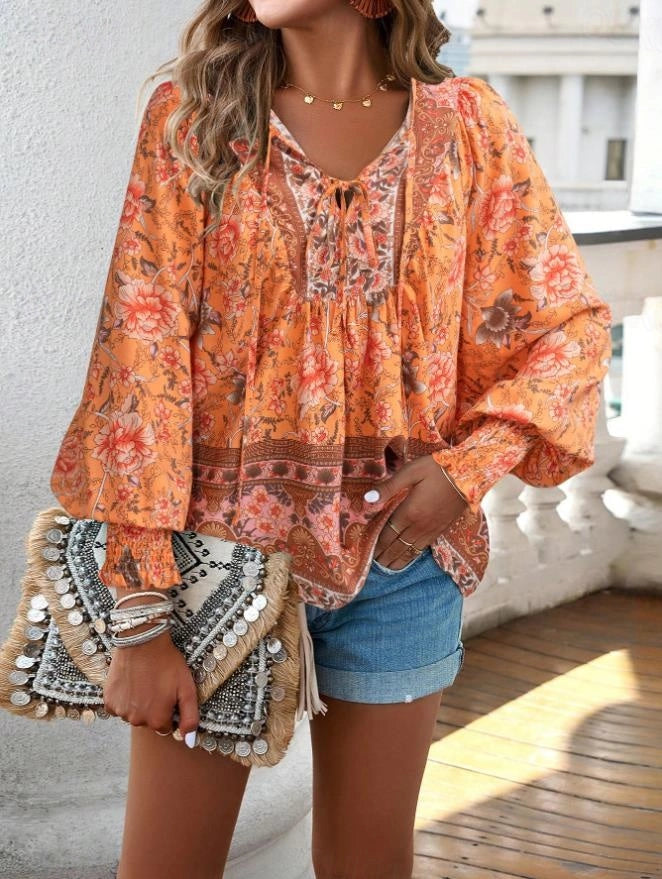 THARAH | stylische Damenbluse mit Muster