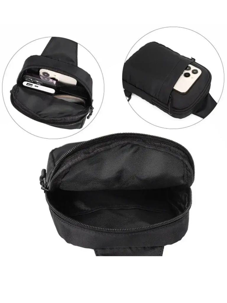 Kleine Essential Brusttasche - Kreuz & Krone