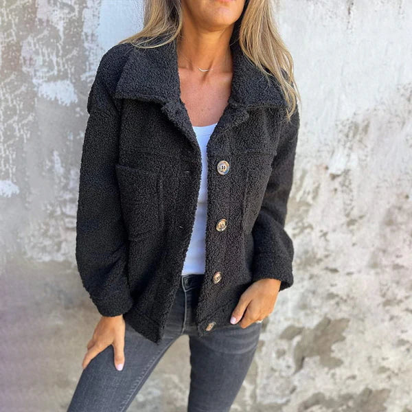 Dahlia - Gemütliche kurze Sherpa-Jacke