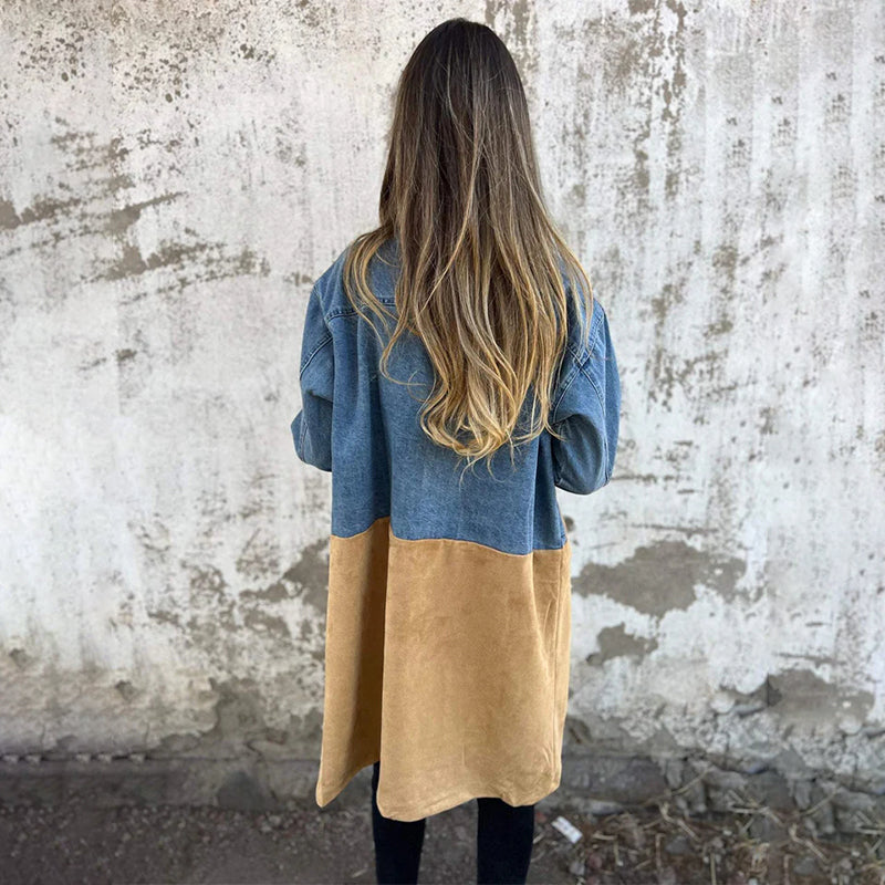 Charly | Mittellanger Denim-Trenchcoat