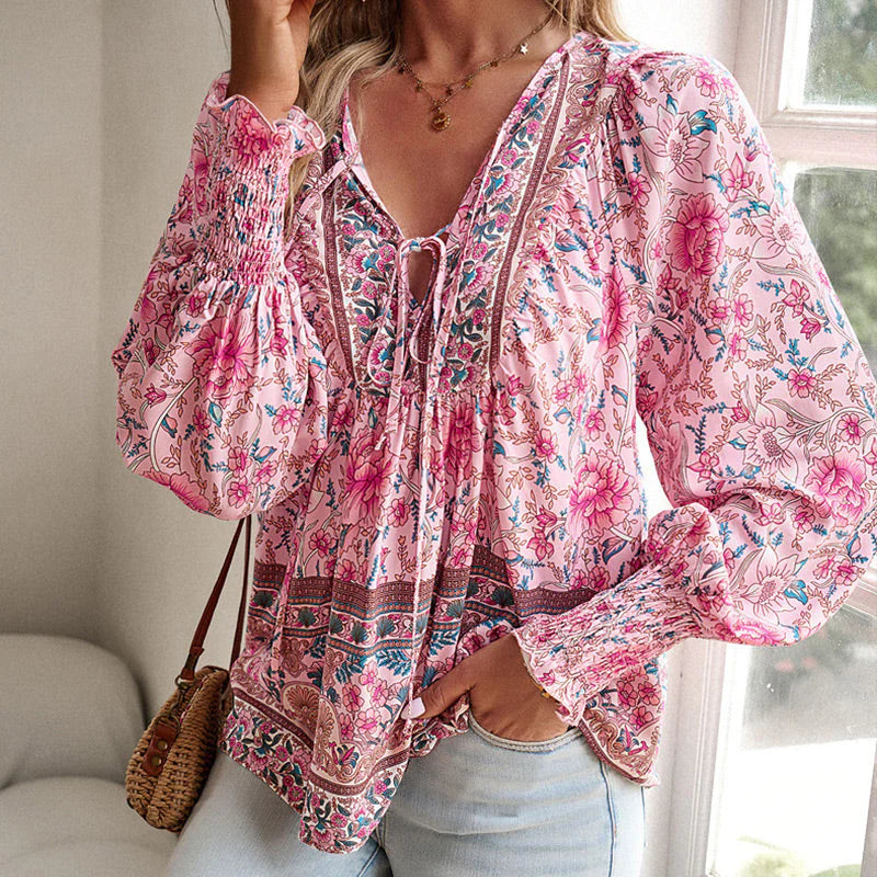 THARAH | stylische Damenbluse mit Muster