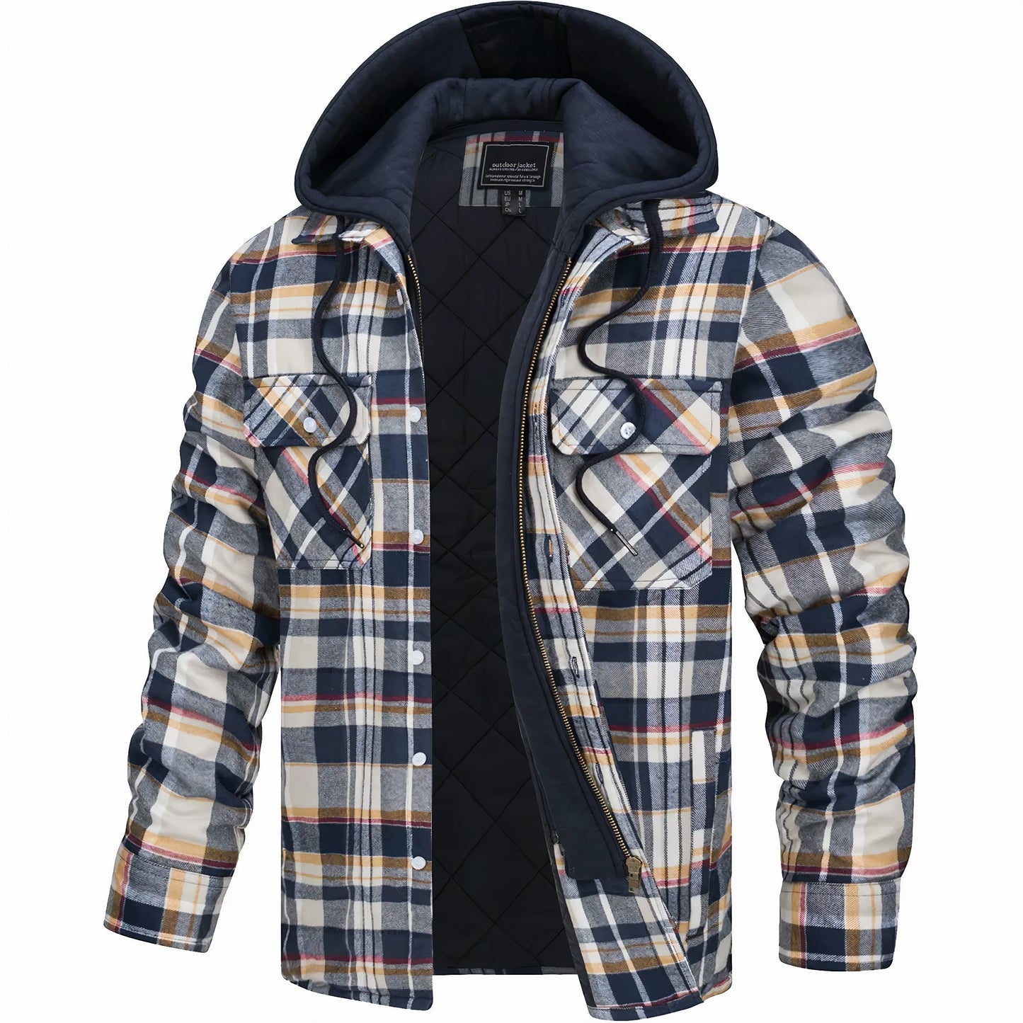 Julius™ | Trendige karierte Jacke mit gemütlichem Reißverschluss für einen stilvollen Look