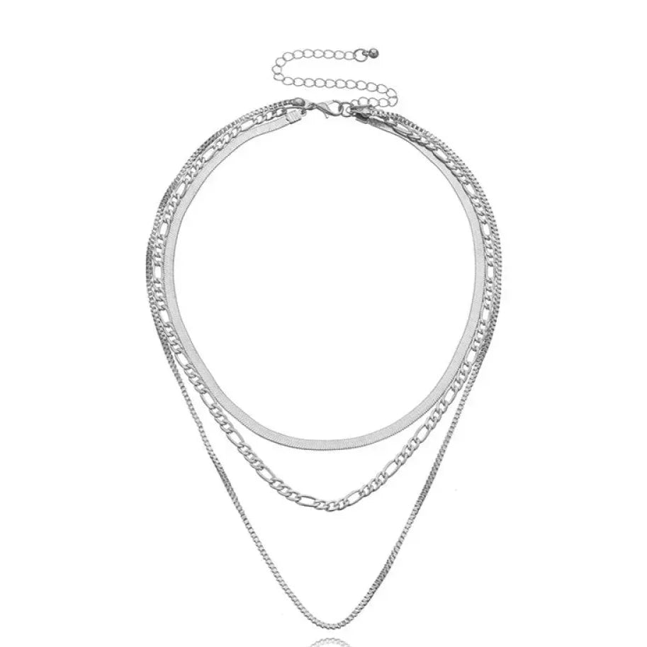 Giselle | Dreiteilige goldene Layering-Halskette