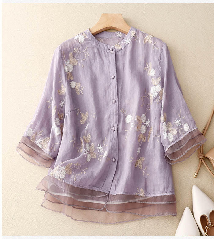 Kourtney™ | Schicke Bluse mit Stickereidetails