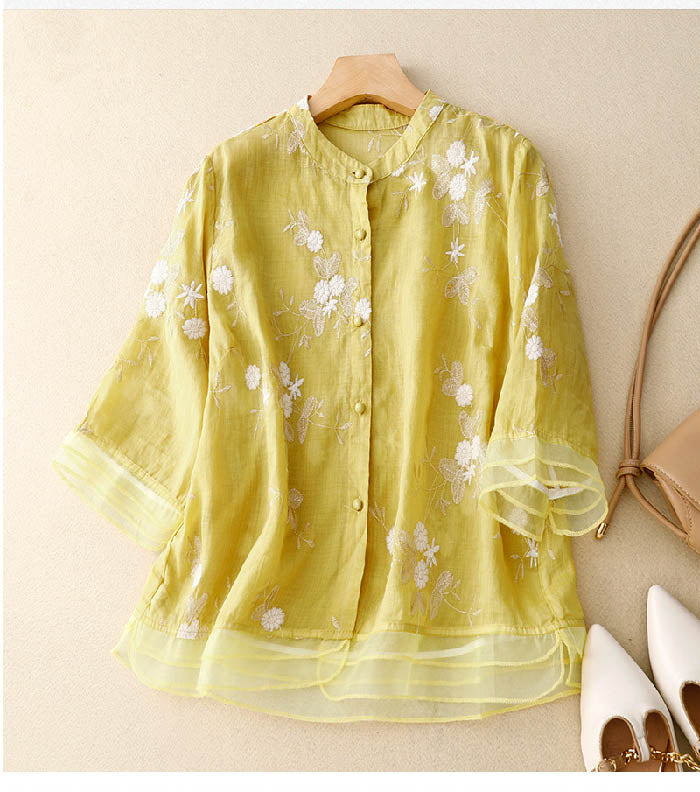 Kourtney™ | Schicke Bluse mit Stickereidetails