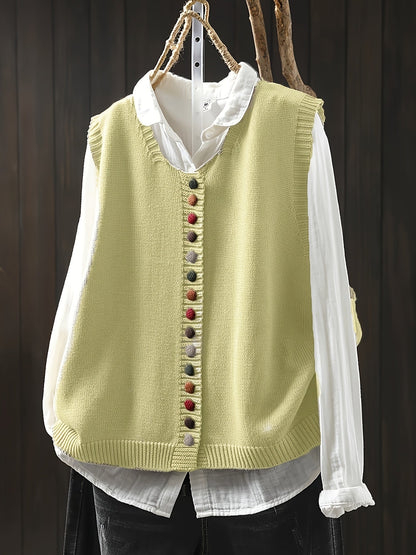 Ditte | Stilvolle Lässige Strickweste