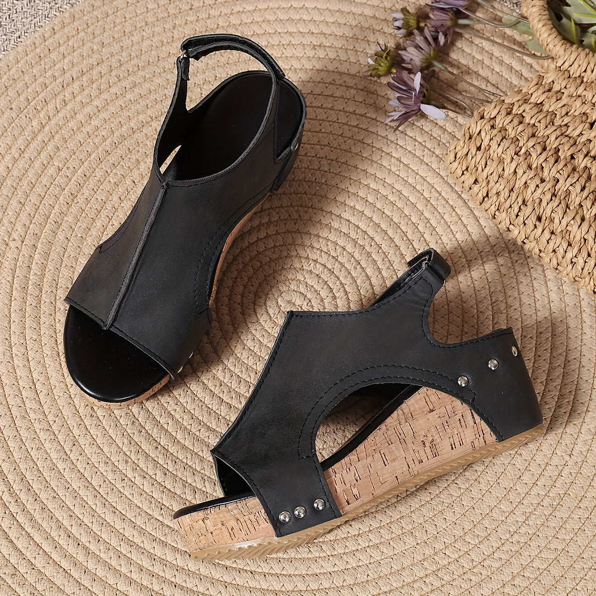 Orthopädische Sandalen mit Keilabsatz