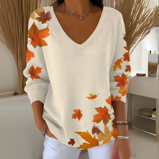 Teyah™ - Leichter Pullover mit V-Ausschnitt-Design