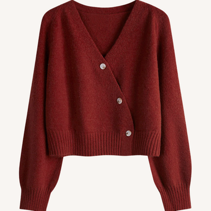 Bevy | V-Ausschnitt Kurzcardigan mit Knöpfen