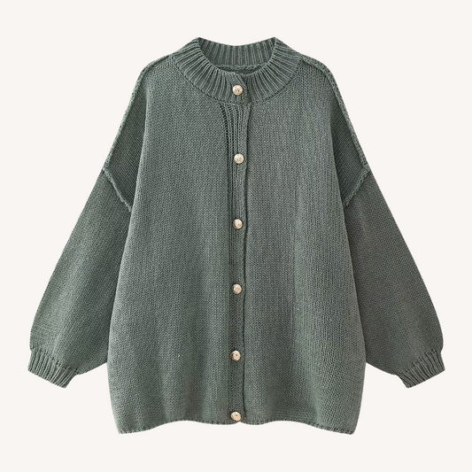 Petty | Rundhals Gestrickter Cardigan