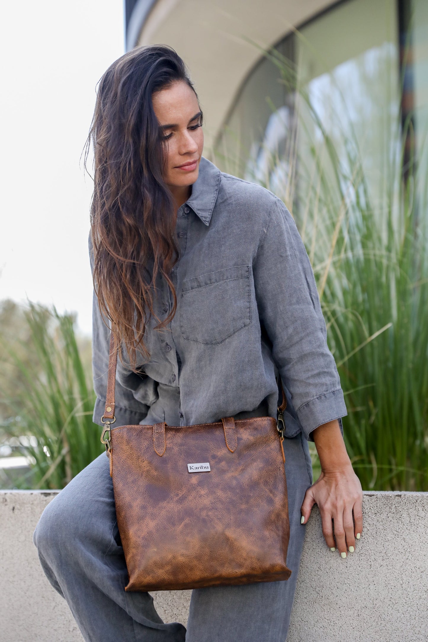 Kika Kaffee Marmorierte Geldbörse