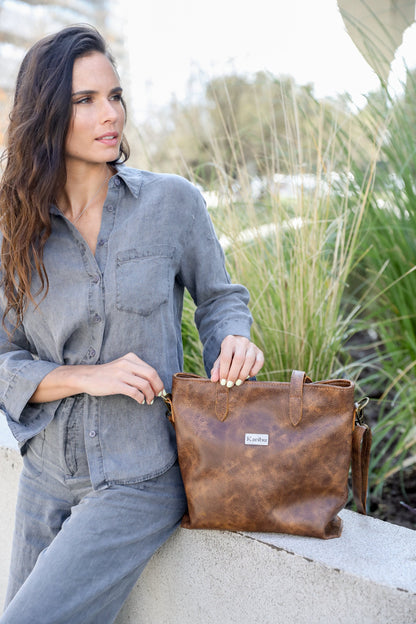 Kika Kaffee Marmorierte Geldbörse