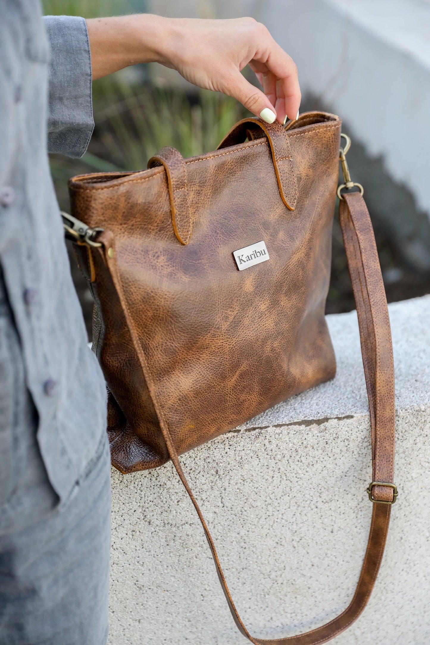 Kika Kaffee Marmorierte Geldbörse