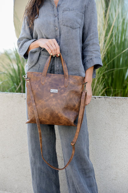 Kika Kaffee Marmorierte Geldbörse