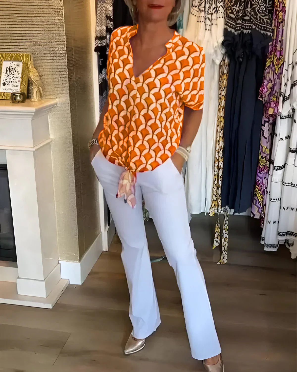 SOLVEIG I STYLISCHE BEDRUCKTE BLUSE