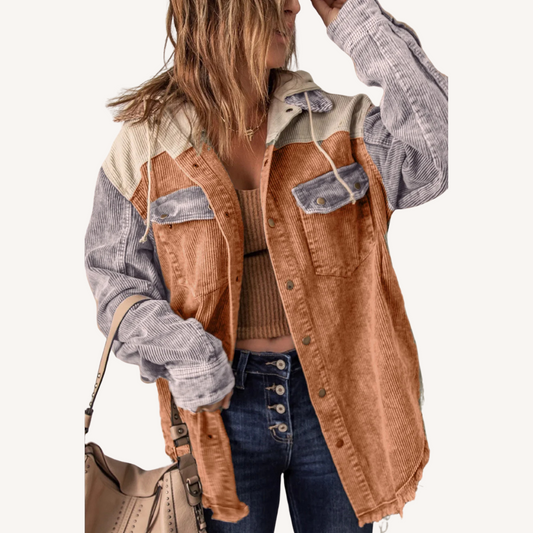 Nelli | Retro Kapuzenstrickjacke