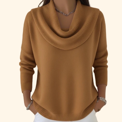 SARAH™|ELEGANTER DRAPIERTER STRICKPULLOVER