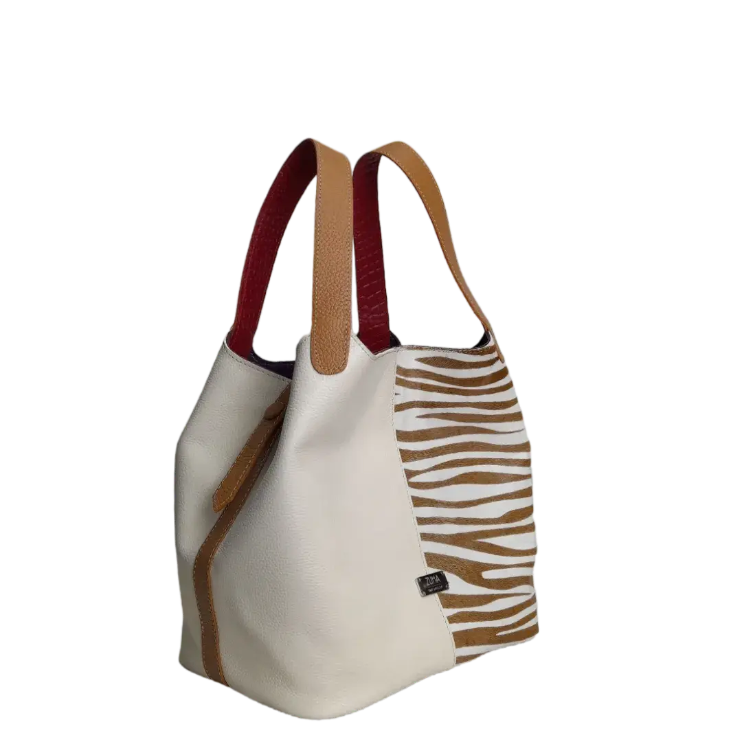 Damentasche Eva Zebra-Leder x Talk