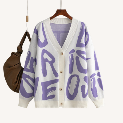 Kesha | Buchstaben Jacquard Cardigan