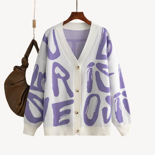 Kesha | Buchstaben Jacquard Cardigan