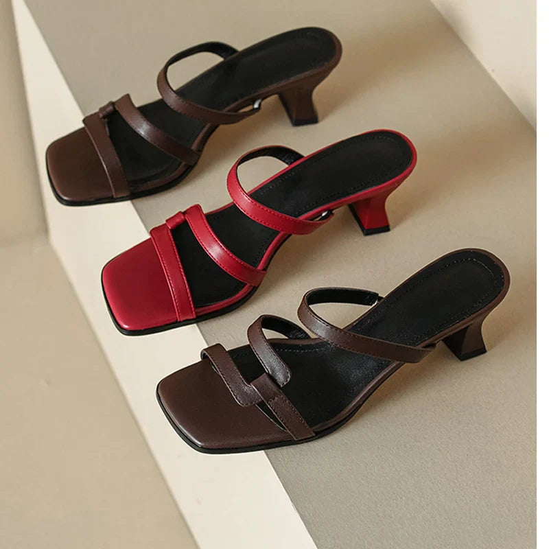 Solenza™| Carly Elegante Slide Sandalen