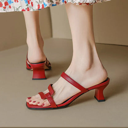 Solenza™| Carly Elegante Slide Sandalen