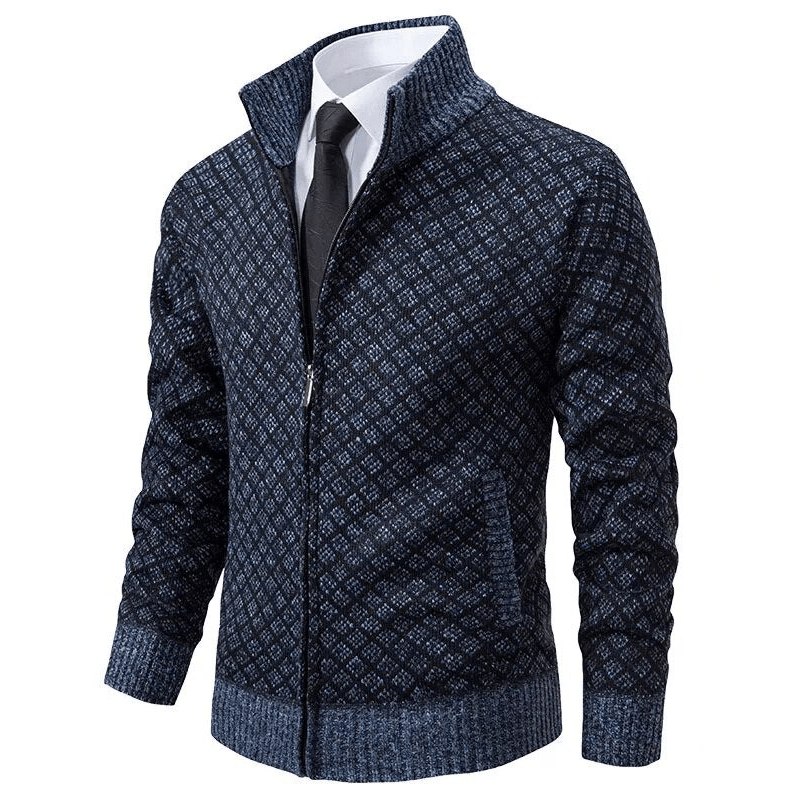 Windsor | Rautenstrick-Cardigan mit Reißverschluss