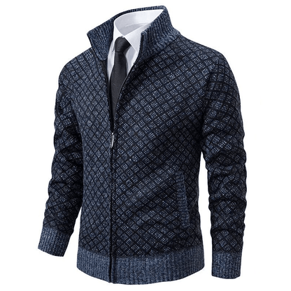 Windsor | Rautenstrick-Cardigan mit Reißverschluss