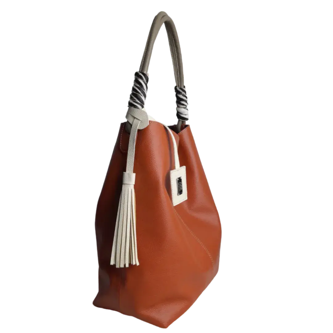 Leah Ginger Damen Lederhandtasche