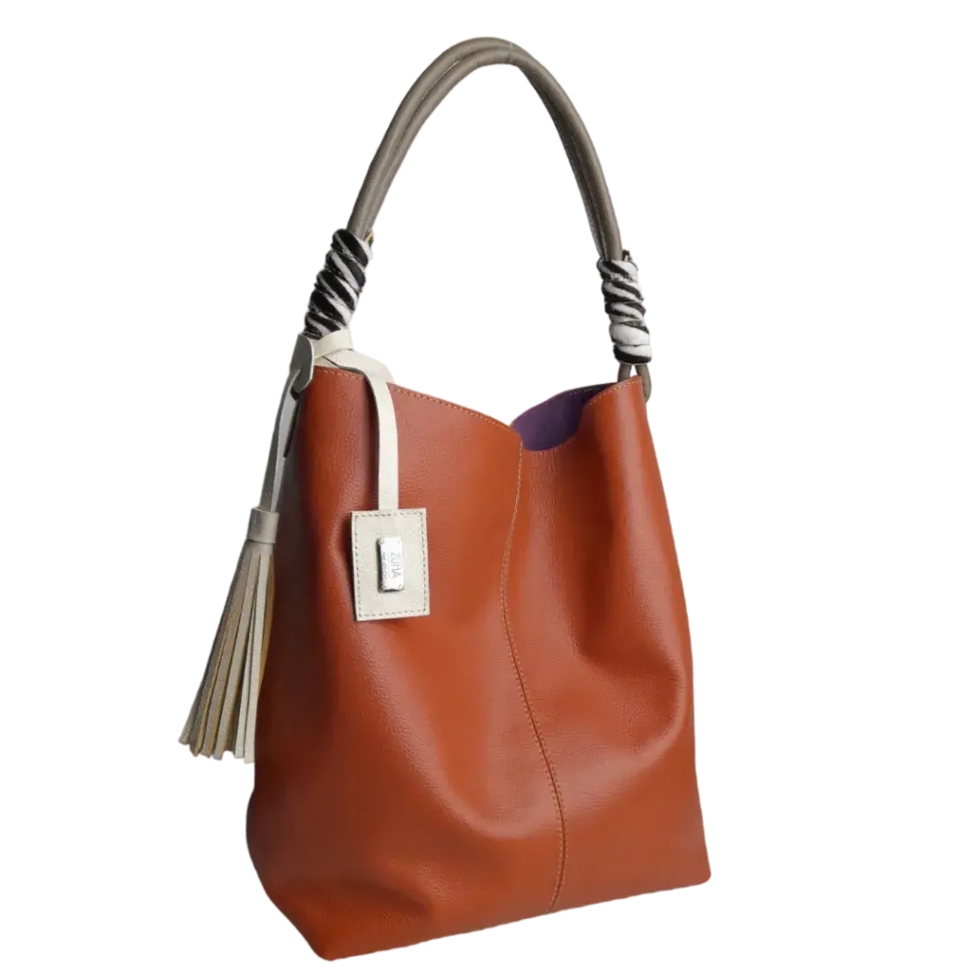 Leah Ginger Damen Lederhandtasche