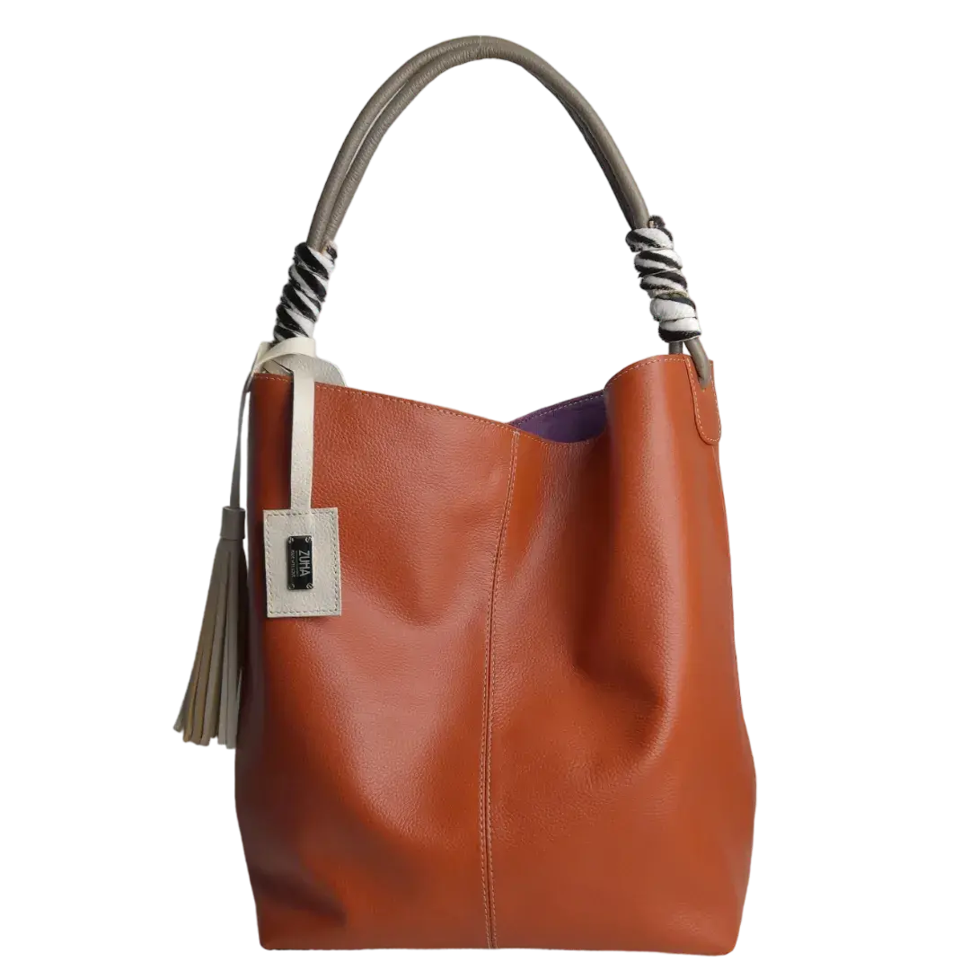 Leah Ginger Damen Lederhandtasche