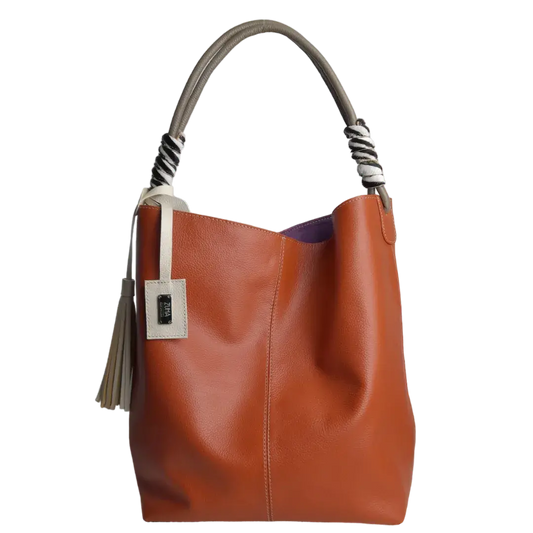 Leah Ginger Damen Lederhandtasche
