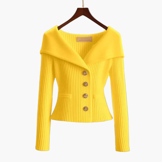 KIM™ - Gerippter Cardigan mit Knopfleiste