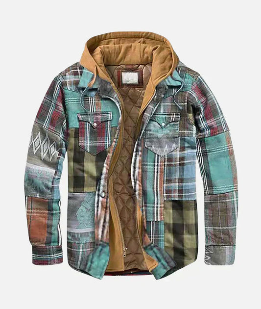 THOMAS - Urbaner Karomuster-Patchwork-Jacke
