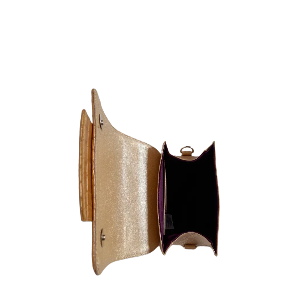 Elizabeth Coquito Damen Lederhandtasche in Weißgold