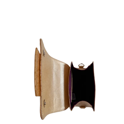 Elizabeth Coquito Damen Lederhandtasche in Weißgold