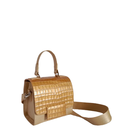 Elizabeth Coquito Damen Lederhandtasche in Weißgold