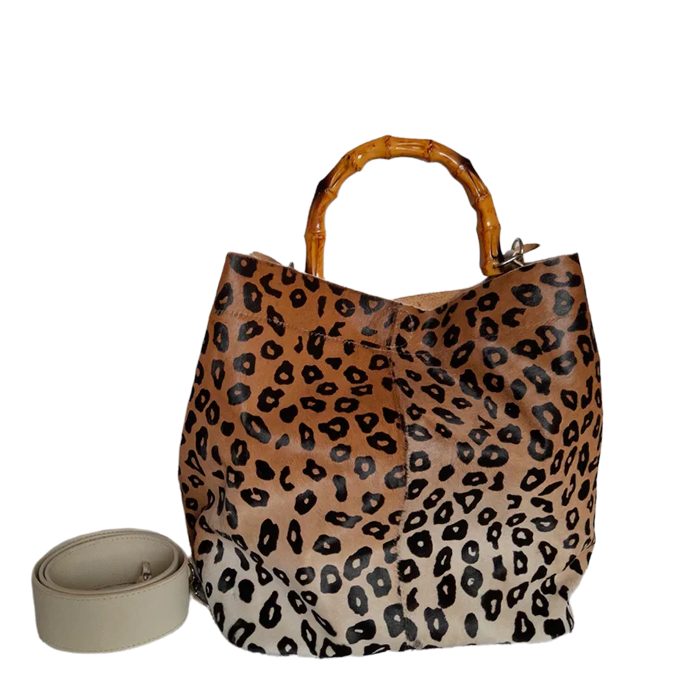 Claire Jaguar Damen-Lederhandtasche mit Talkum