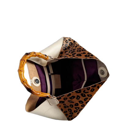 Claire Jaguar Damen-Lederhandtasche mit Talkum