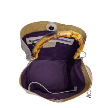 Claire Damenledertasche in nude Reptil-Optik