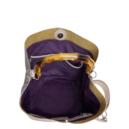 Claire Damenledertasche in nude Reptil-Optik