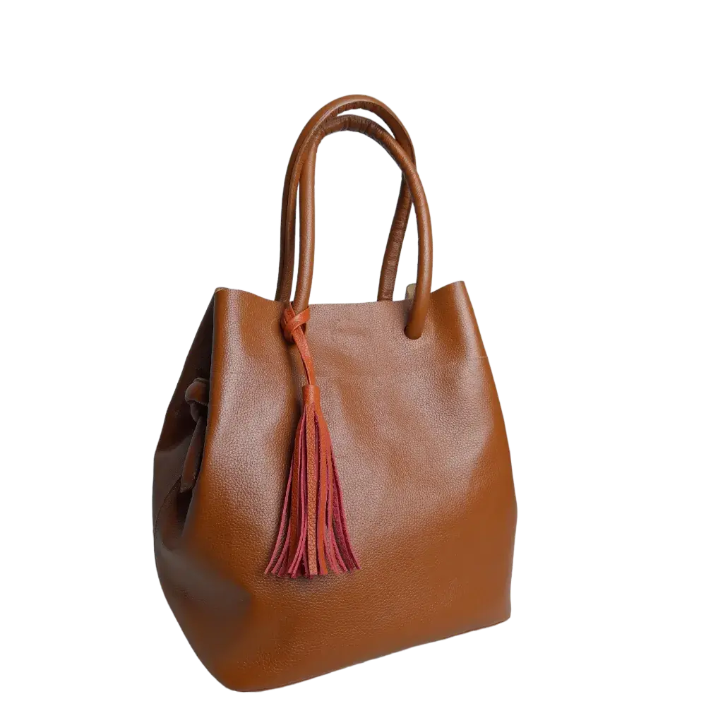 Brigitte Miel Damen-Lederhandtasche