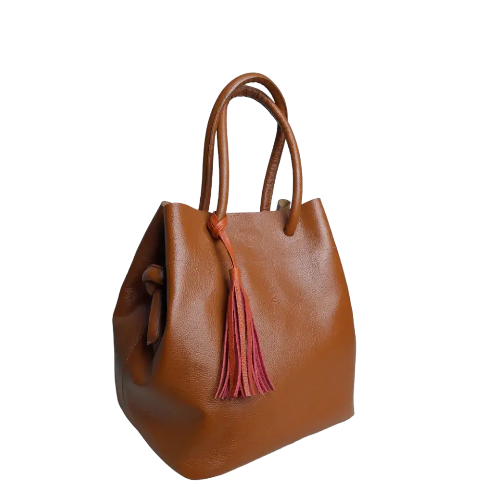 Brigitte Miel Damen-Lederhandtasche
