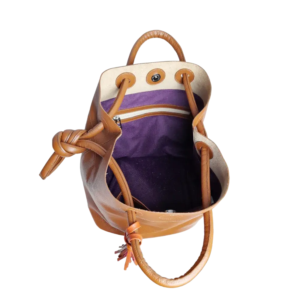 Brigitte Miel Damen-Lederhandtasche