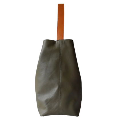 Serenity Olivgrüne Damen-Lederhandtasche