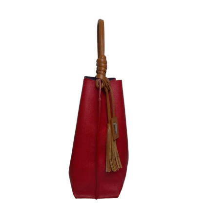 Fernanda rote Lederhandtasche für Frauen