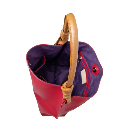 Fernanda rote Lederhandtasche für Frauen